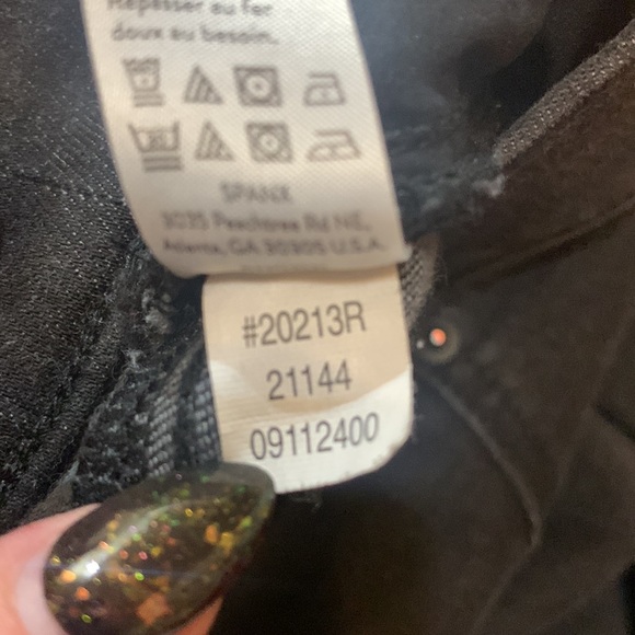 SPANX Vintage Black Goth Girl Distressed Skinny Jeans Sz Small - Picture 13 of 14
